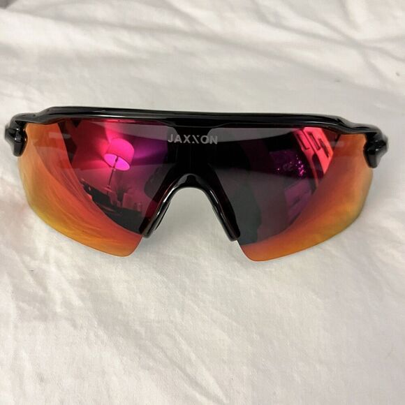 Jaxxon Club Men's Single-Lens Shield Frame‎ Sunglasses AP-SUN-SPRT-BK-OG - Picture 1 of 5